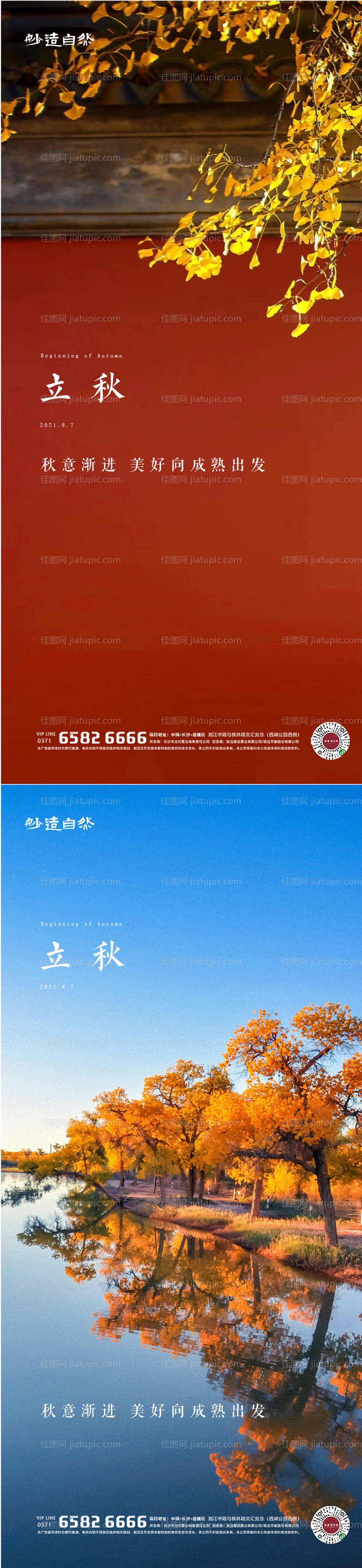 立秋节气海报-源文件