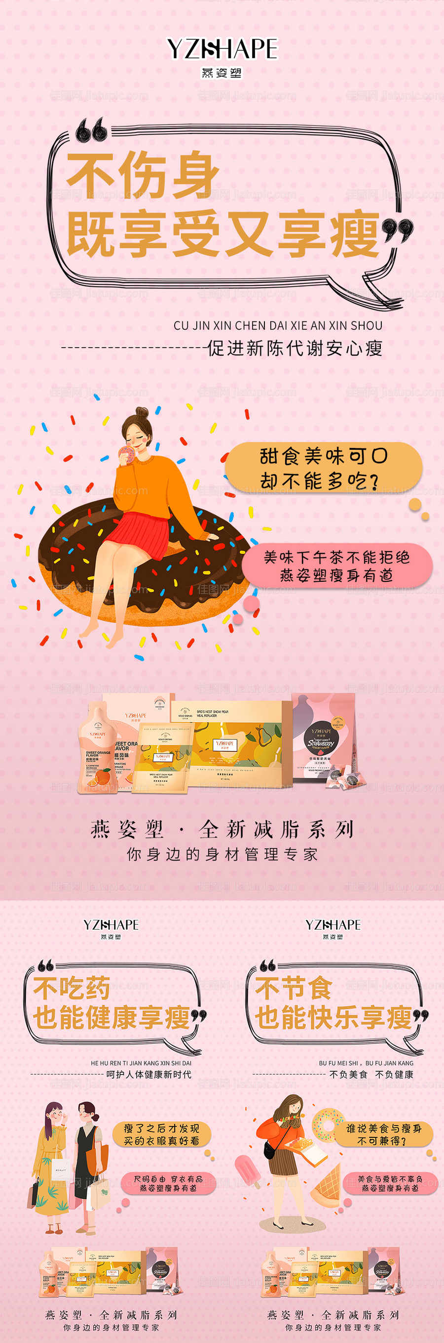 微商减肥产品海报-源文件