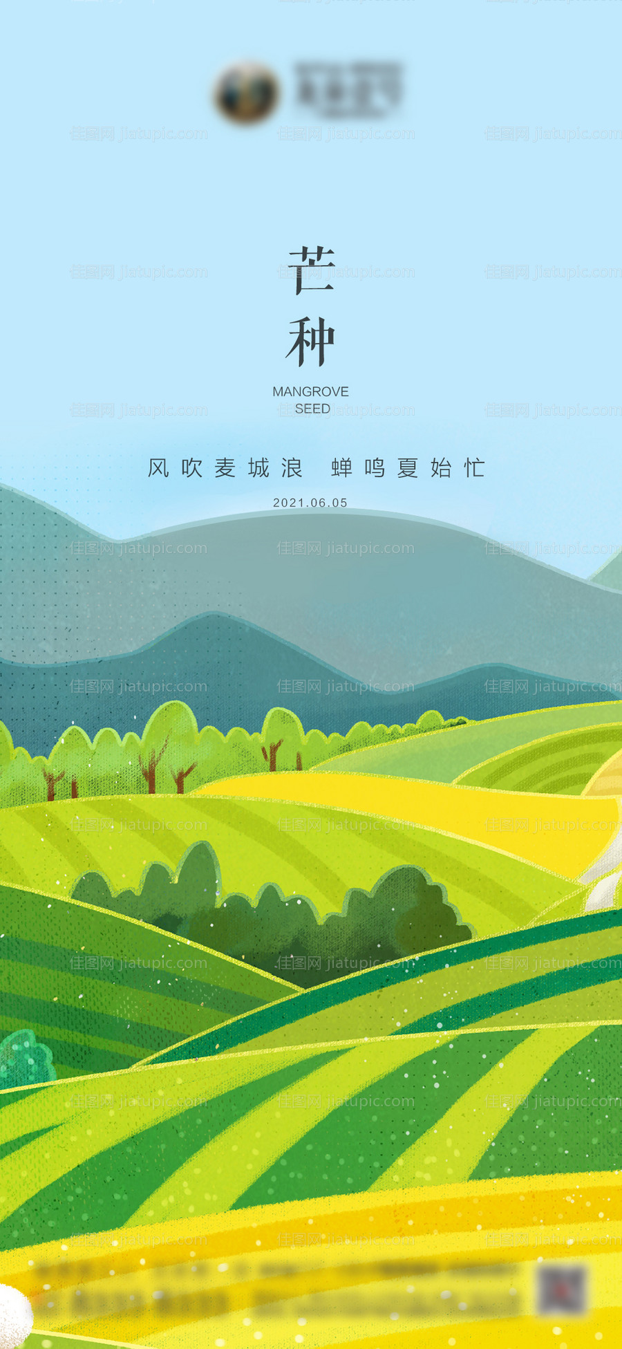 地产芒种海报-源文件