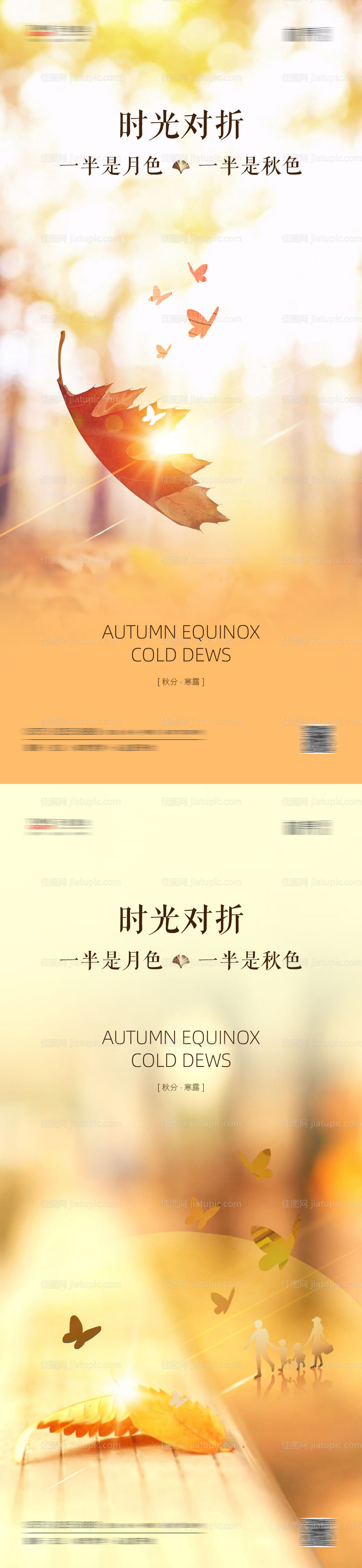 秋分寒露节气系列海报-源文件