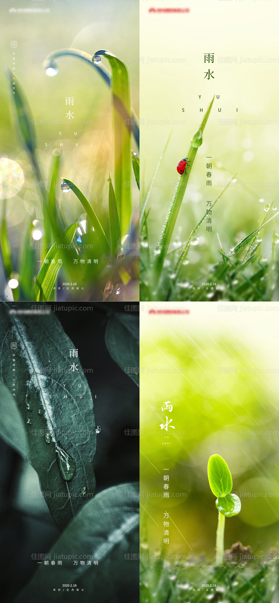 雨水海报-源文件