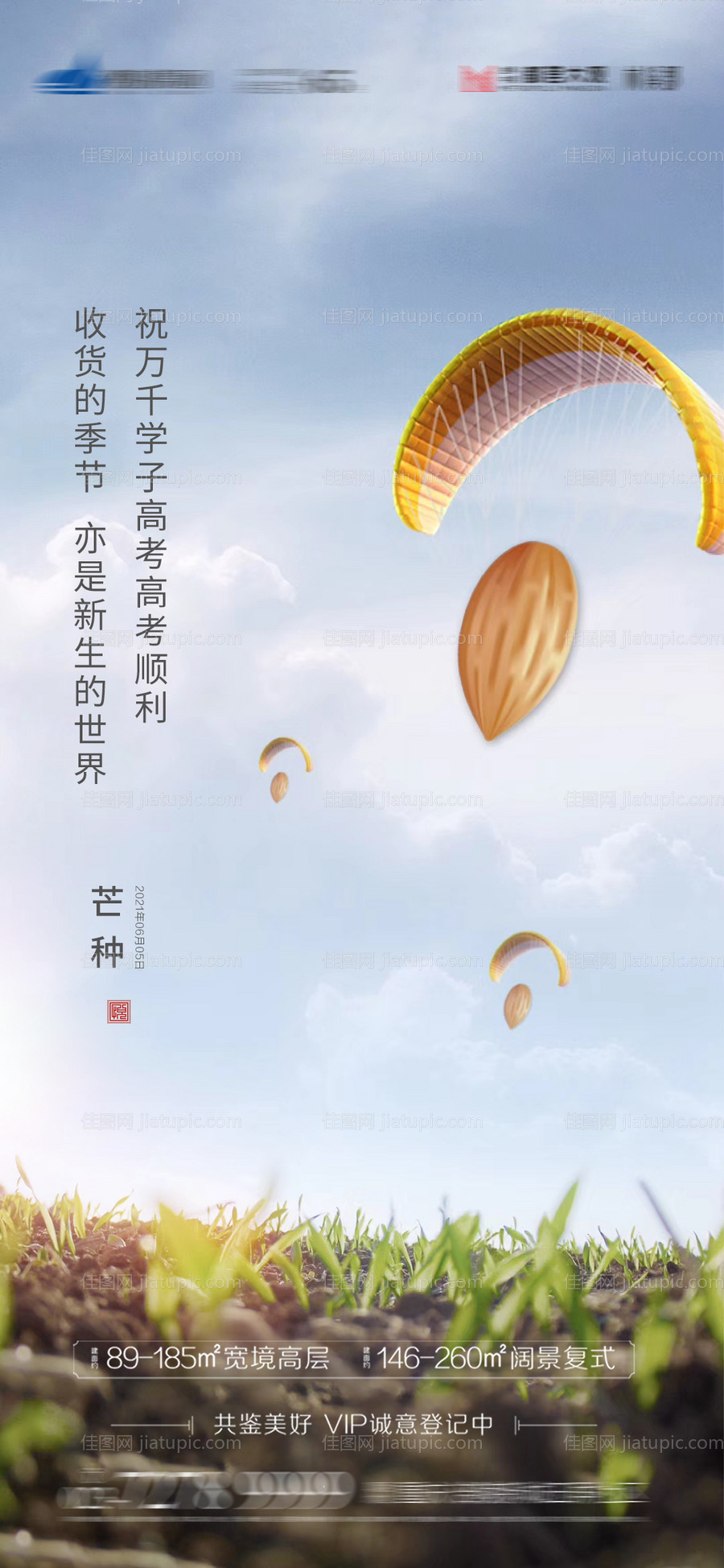 芒种高考节气海报-源文件