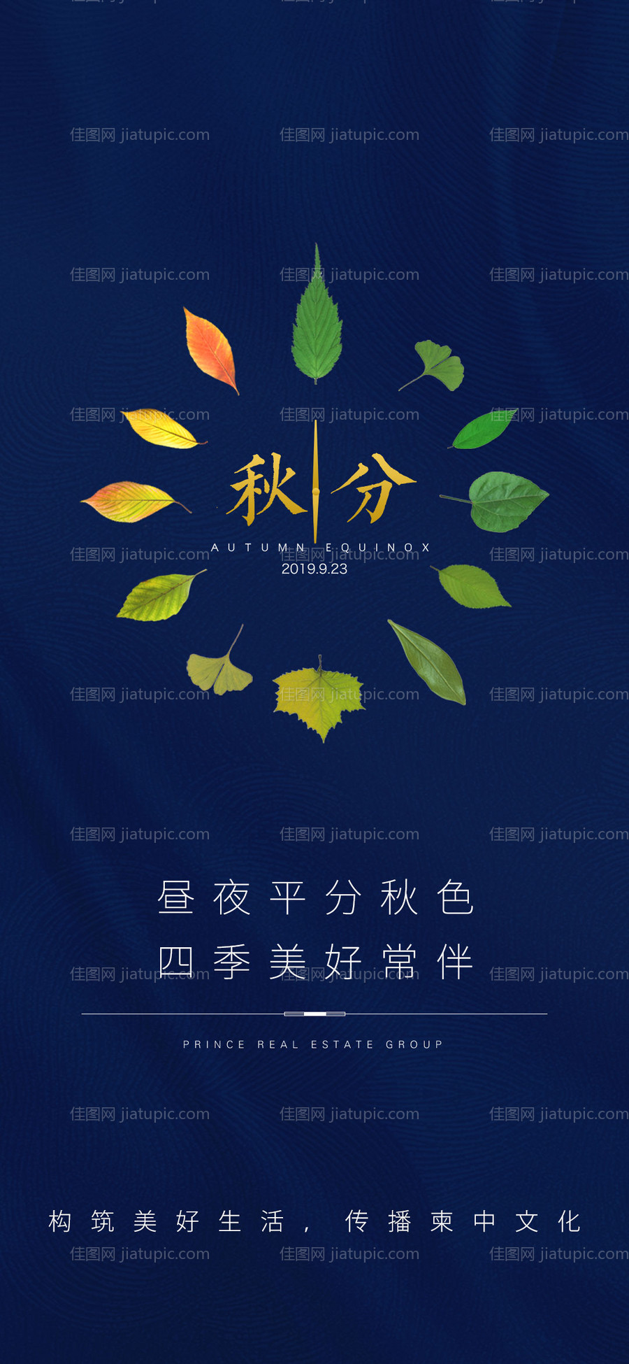秋分节气海报-源文件