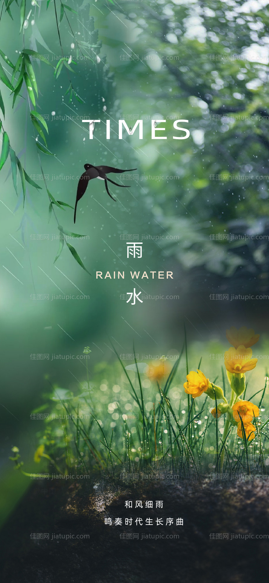 雨水海报-源文件