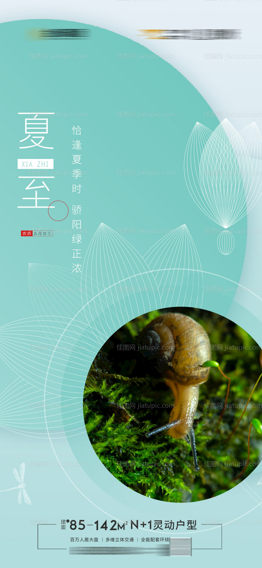 地产夏至节气海报-源文件