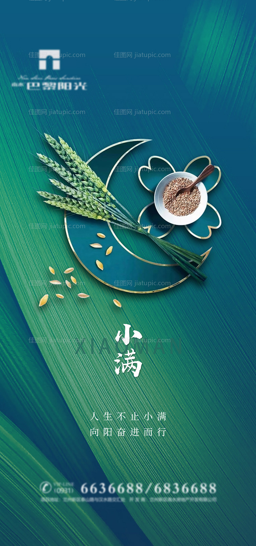 创意小满节气海报-源文件