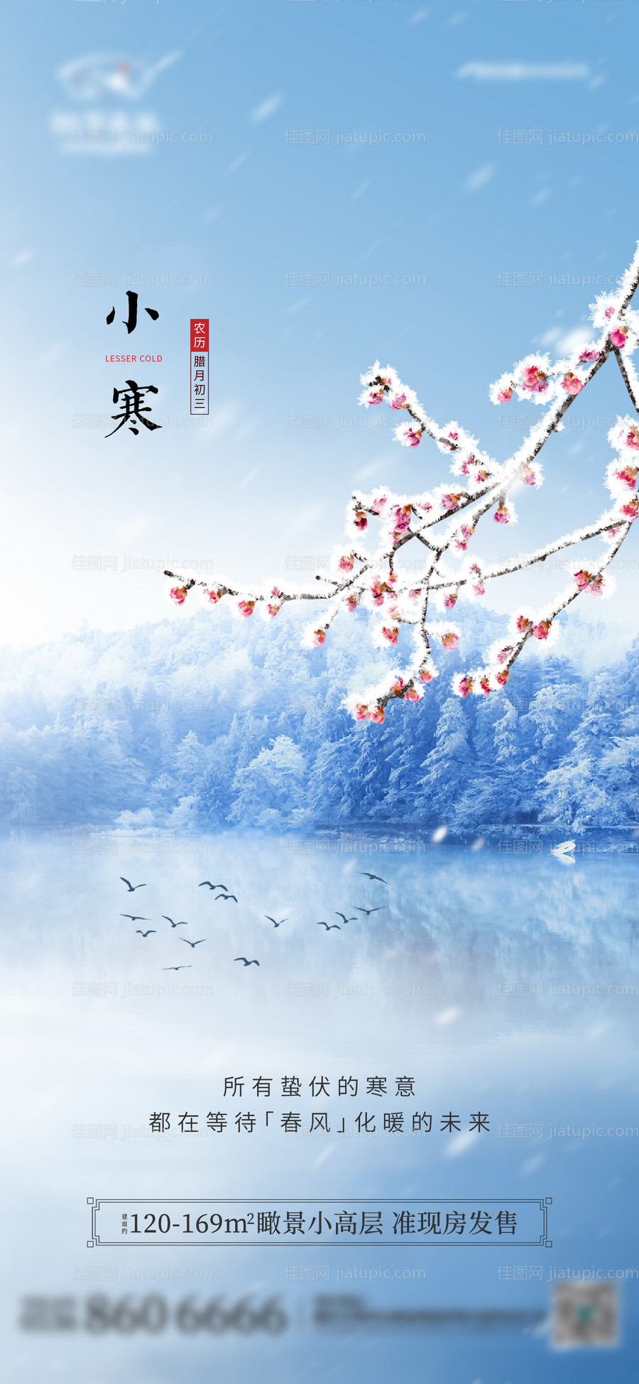 地产小寒节气海报-源文件