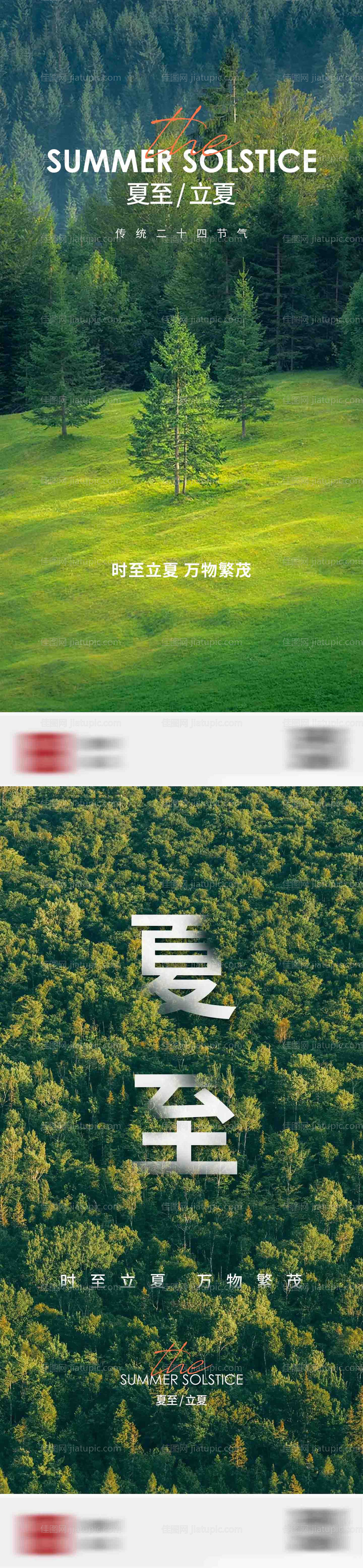 夏至立夏节气系列海报-源文件