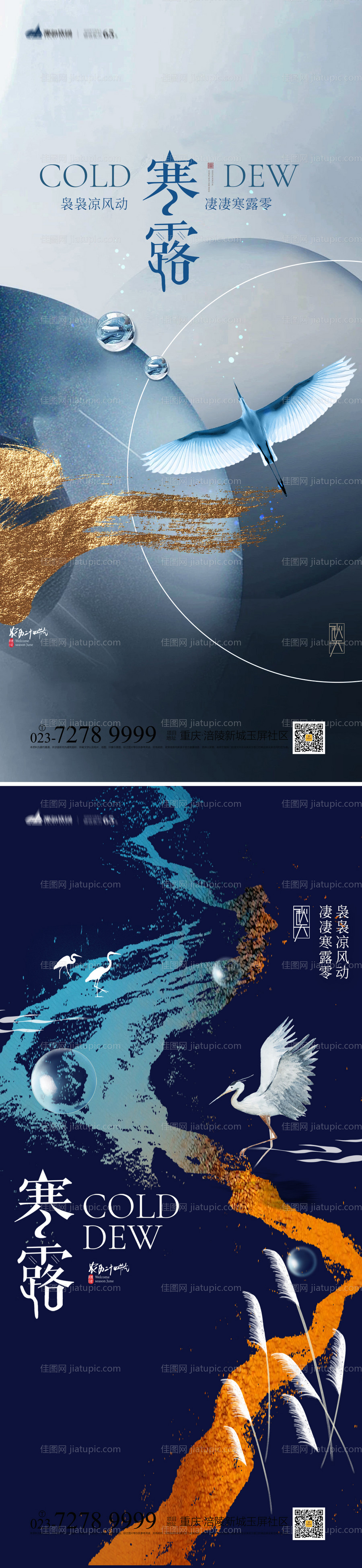 寒露节气系列海报-源文件