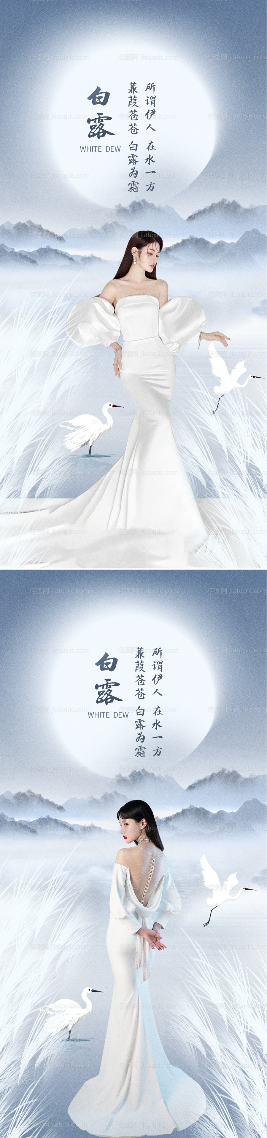 医美白露节气海报-源文件