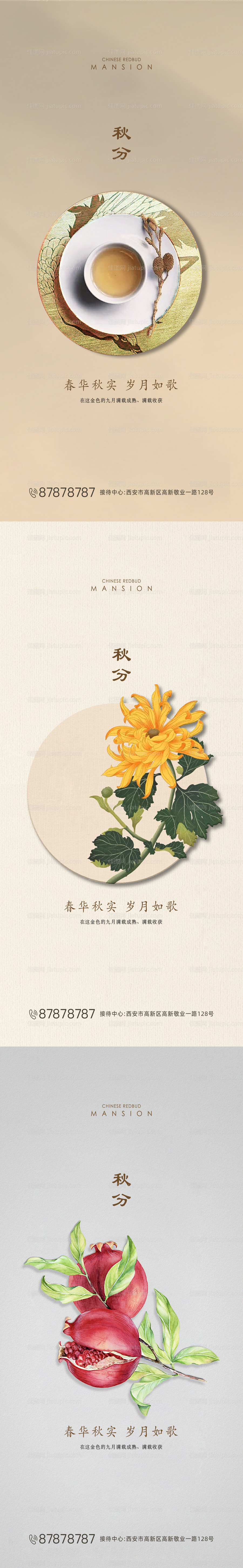 秋分节气系列海报-源文件