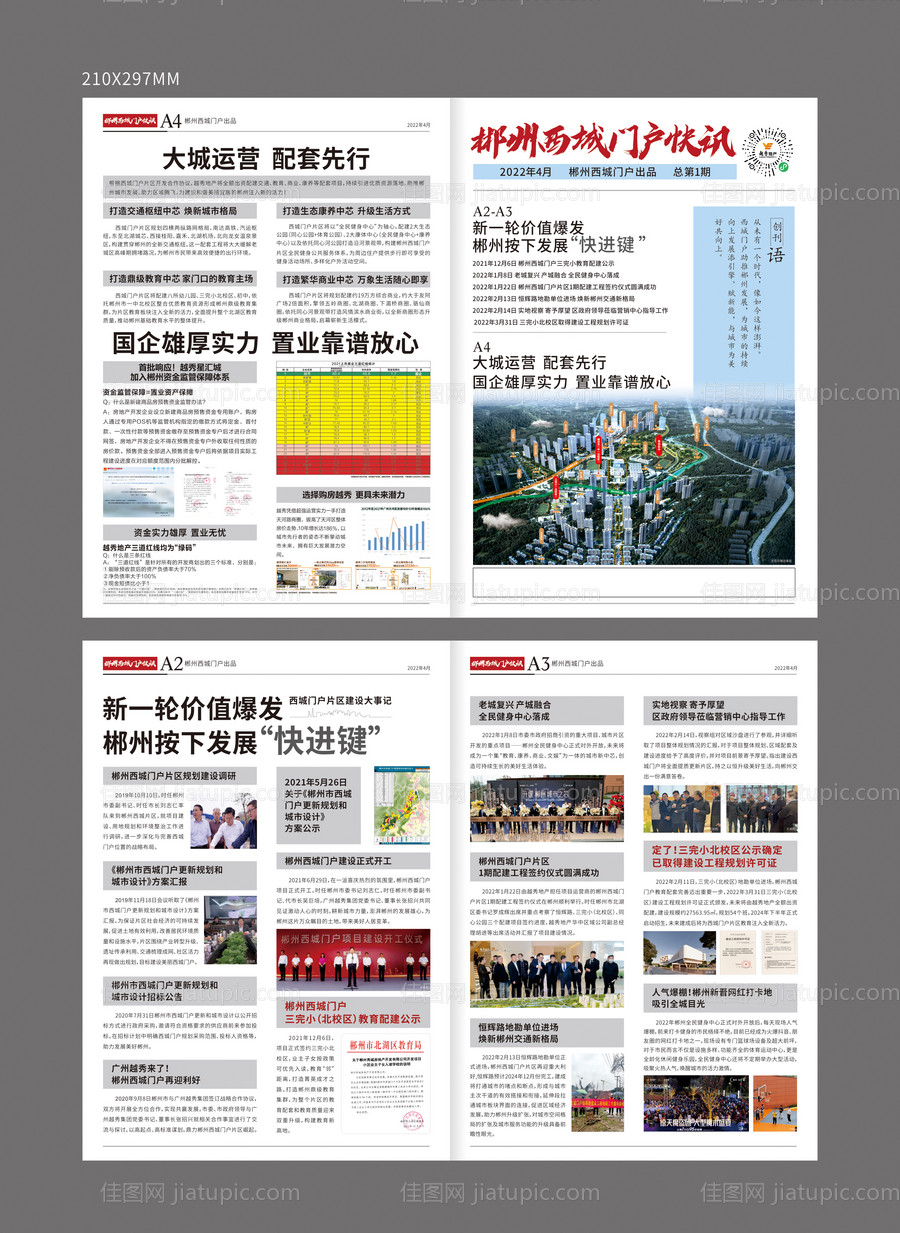 房地产快讯报刊二折页-源文件