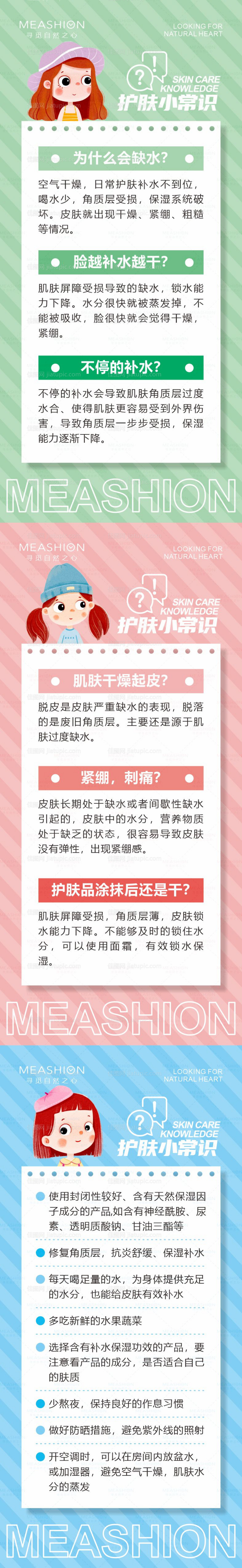 护肤知识小清新系列海报-源文件