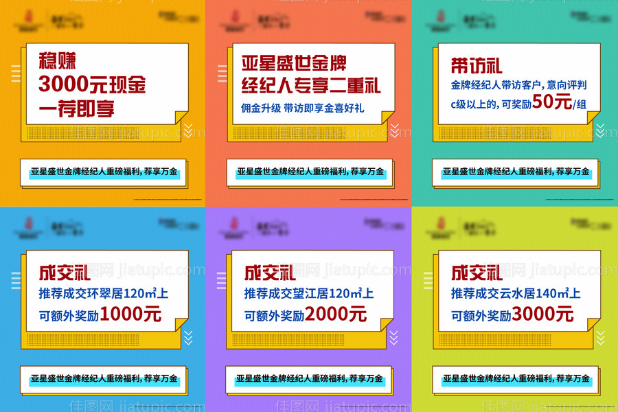 地产大字报六宫格-源文件