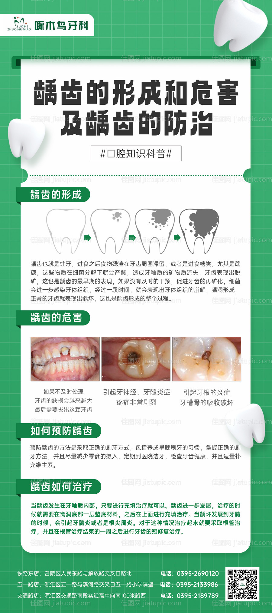 口腔科普易拉宝展架-源文件