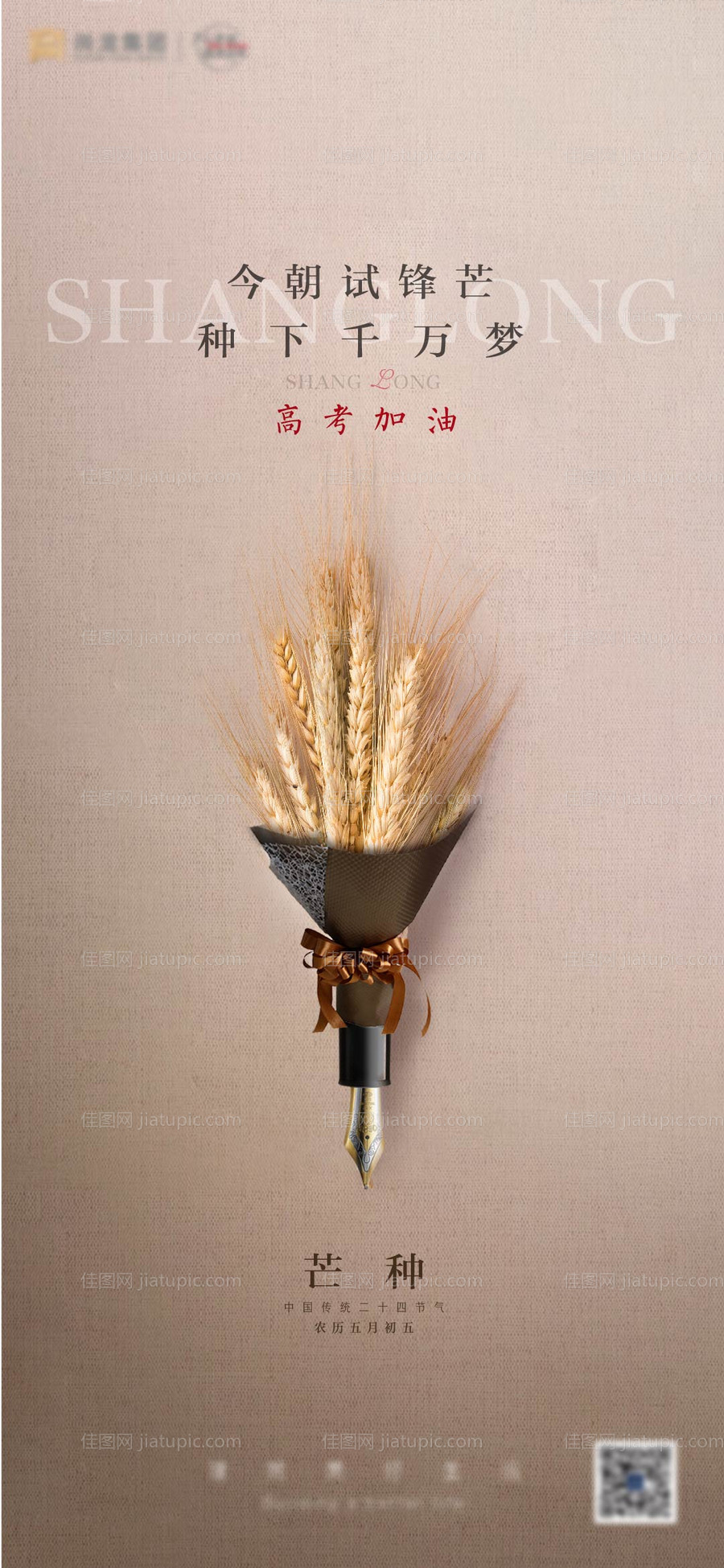 高考芒种节气海报-源文件