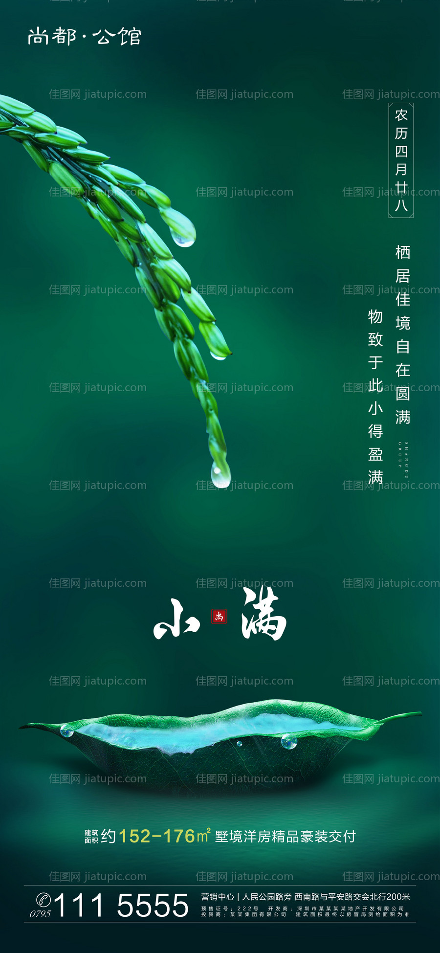 房地产小满节气海报-源文件