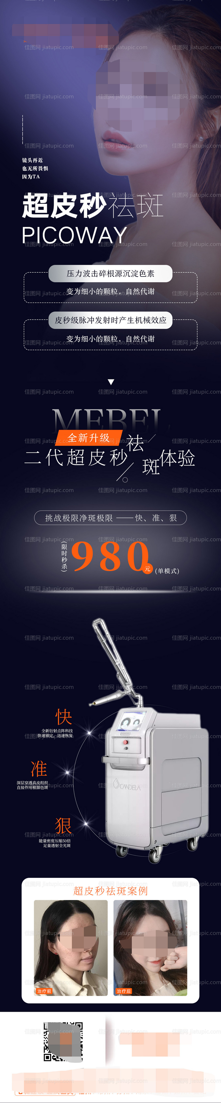 医美超皮秒朋友圈宣传长图-源文件