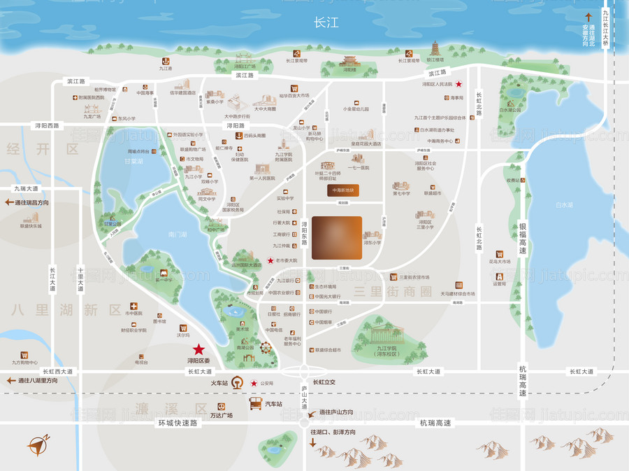 房地产区位图广告展板-源文件