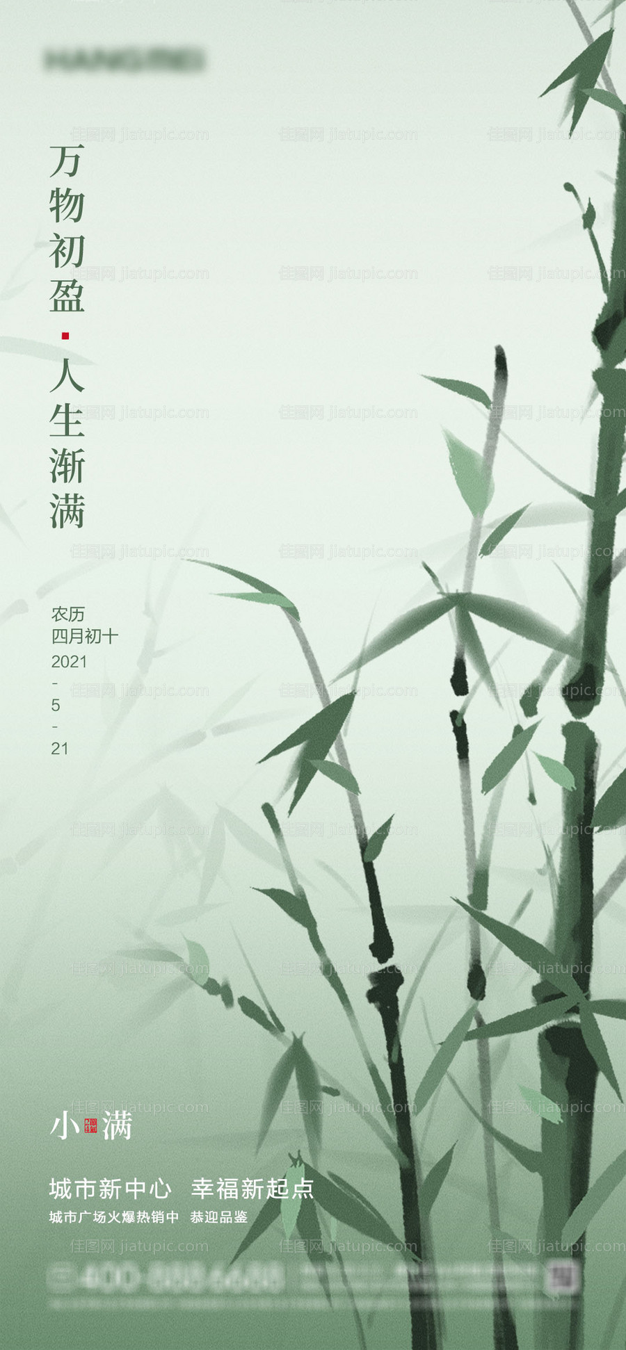 地产小满节气海报-源文件