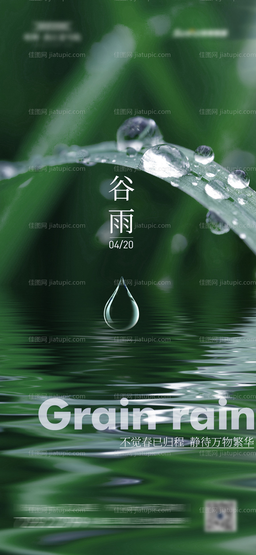 谷雨节气海报-源文件